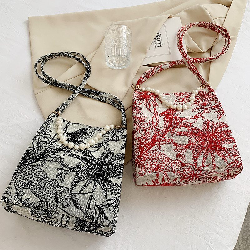 Orla Crossbody Handväska I Tyg För Kvinnor - Svart