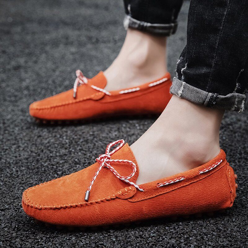 Oswaldo Loafer I Mocka För Män - Khaki 1