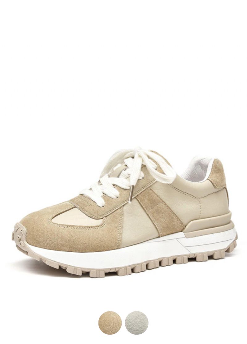 Panina Sneaker I Platt Läder För Kvinnor