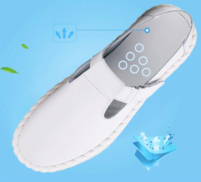 Papoila Loafers - Vit ihåligt