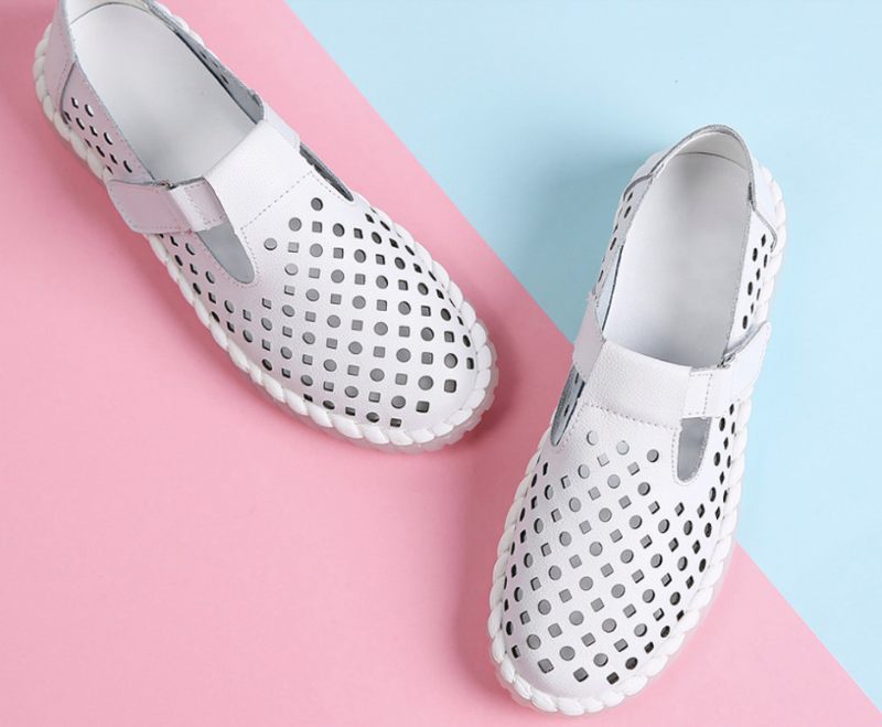 Papoila Loafers - Vit ihåligt