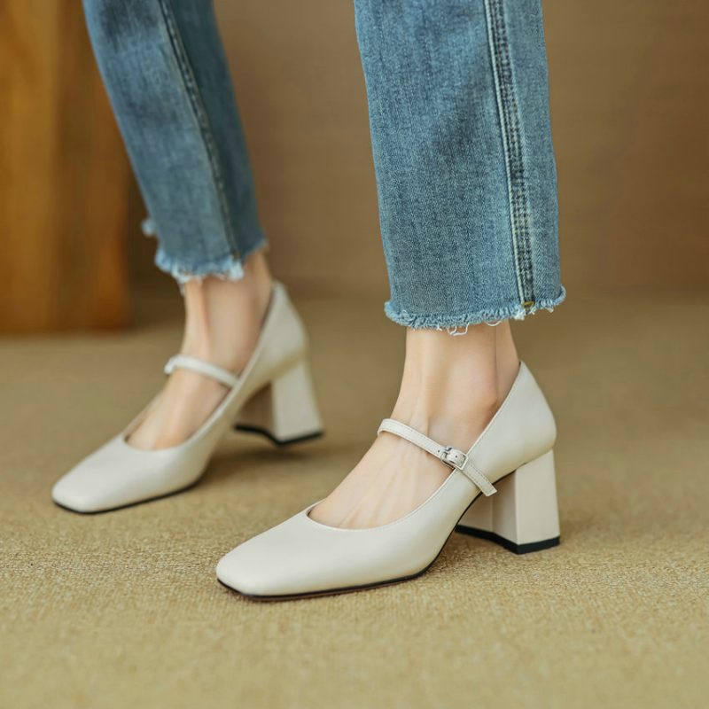 Paquita Kvinnors Square Toe Pumps - Svart