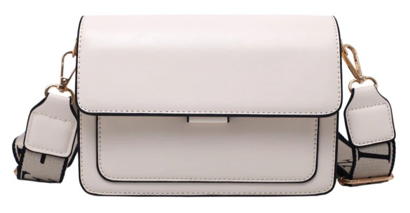 Pardillo Crossbody-handväska I Läderklaff För Kvinnor - Vit