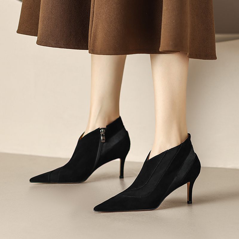 Paula Pumps För Högklackat Mocka För Kvinnor - Brun