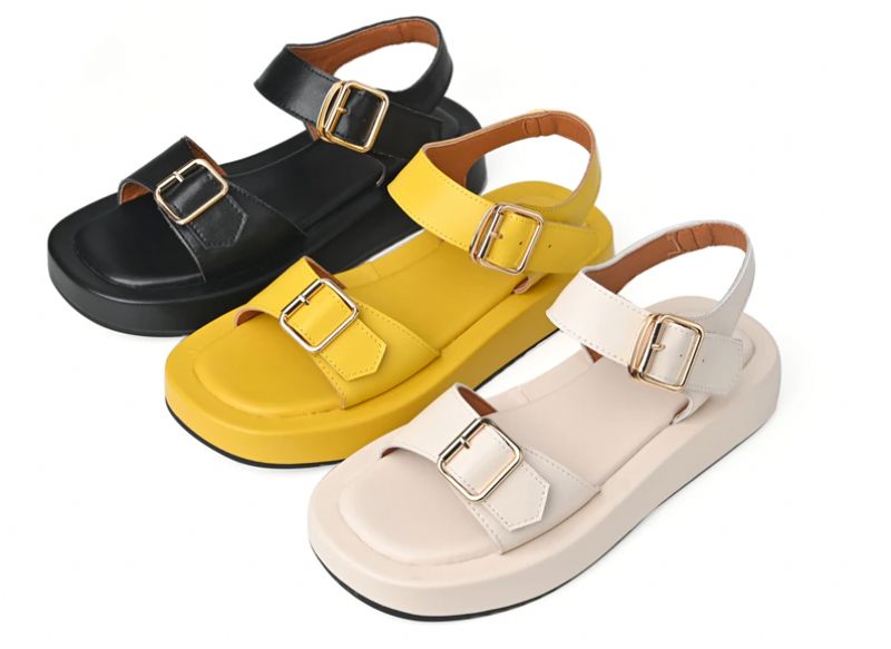 Peggy Platt Sandal För Kvinnor - Gul