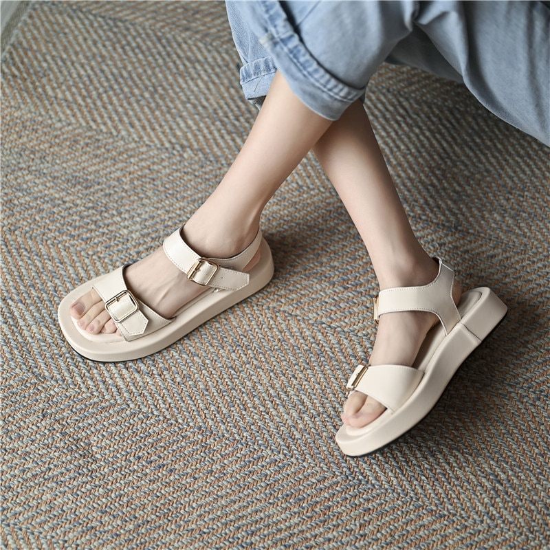 Peggy Platt Sandal För Kvinnor - Gul