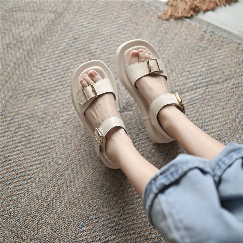 Peggy Platt Sandal För Kvinnor - Gul