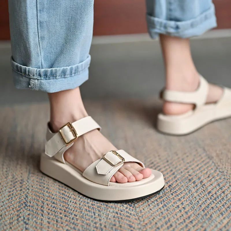 Peggy Platt Sandal För Kvinnor - Gul