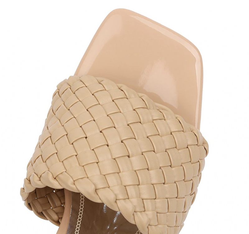 Peggy Sandal Med Hög Klack För Kvinnor - Beige