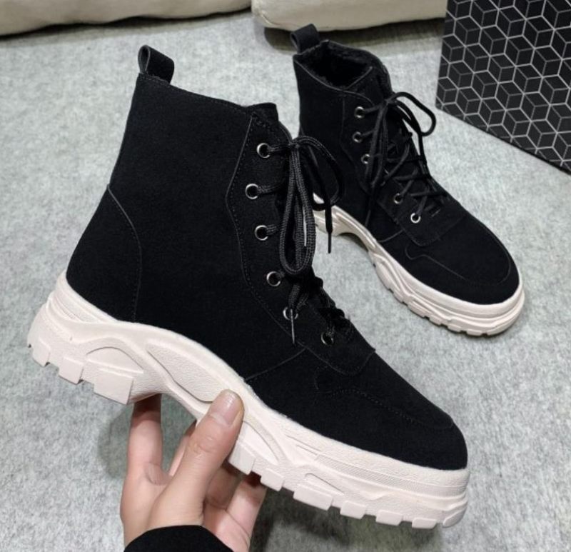 Pelae Boots Ankelhöjd - Beige med päls