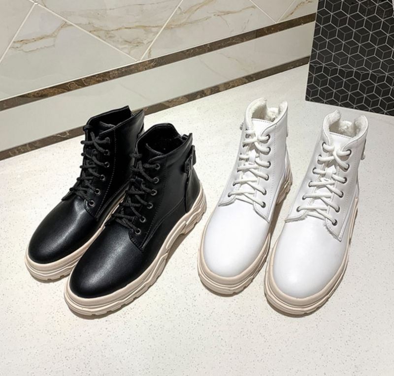 Pelae Boots Ankelhöjd - Beige med päls
