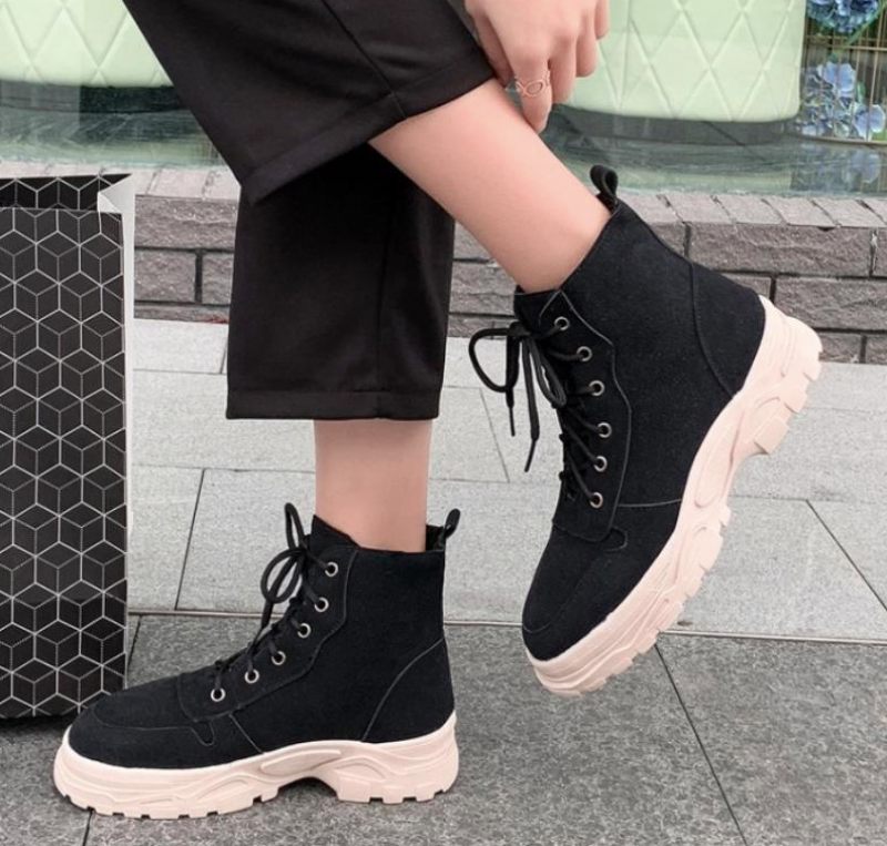Pelae Boots Ankelhöjd - Beige med päls
