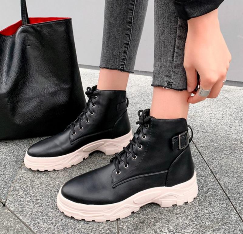 Pelae Boots Ankelhöjd - Beige med päls