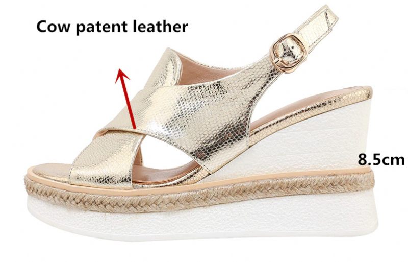Peniche Elegant Wedge Sandal För Kvinnor - Silver