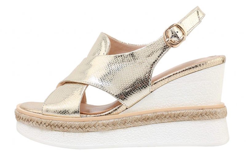 Peniche Elegant Wedge Sandal För Kvinnor - Silver