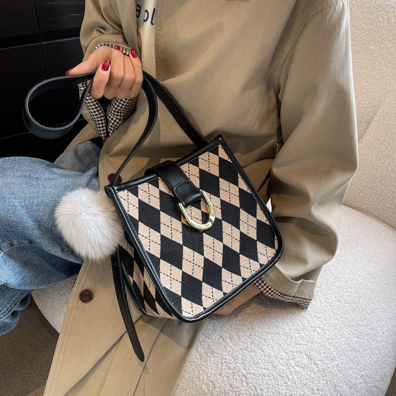 Peniche Small Canvas Crossbody-handväska För Kvinnor - Kaffe