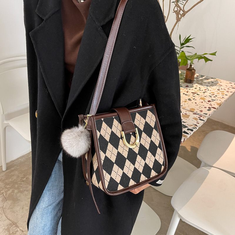 Peniche Small Canvas Crossbody-handväska För Kvinnor - Kaffe