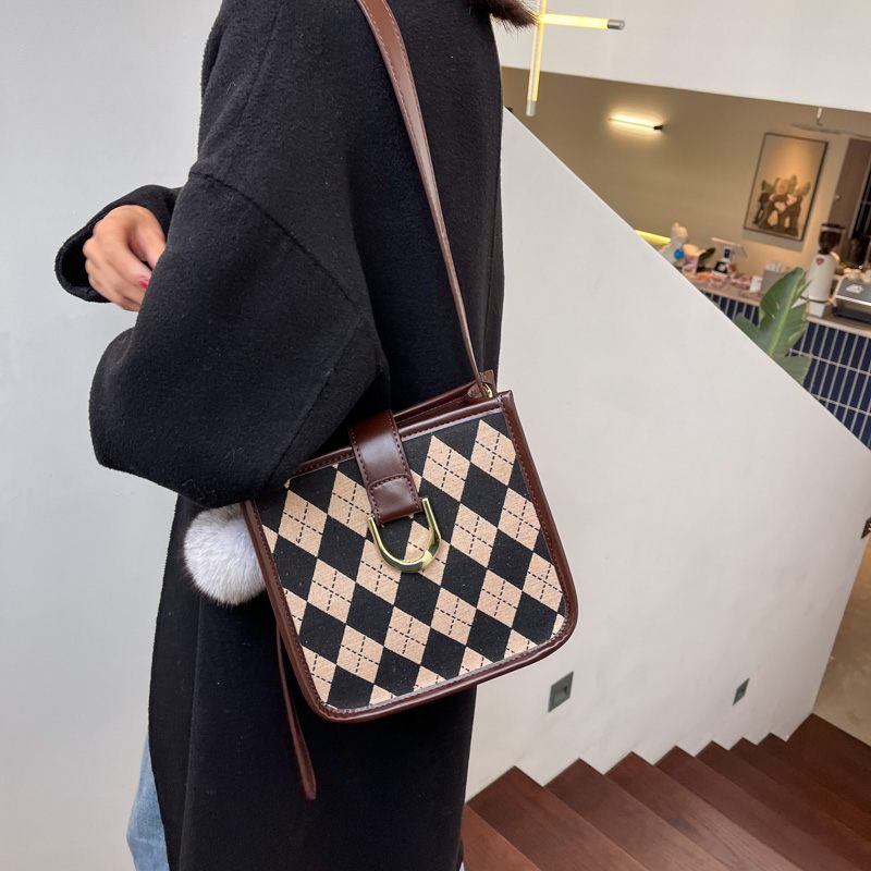 Peniche Small Canvas Crossbody-handväska För Kvinnor - Kaffe