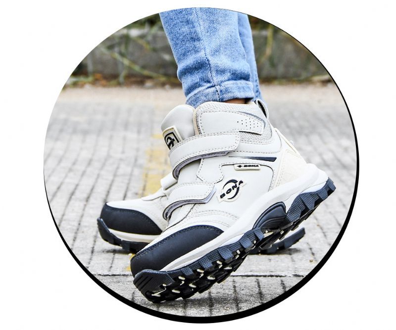 Peraud Pojkar Höga Sneakers - Grå