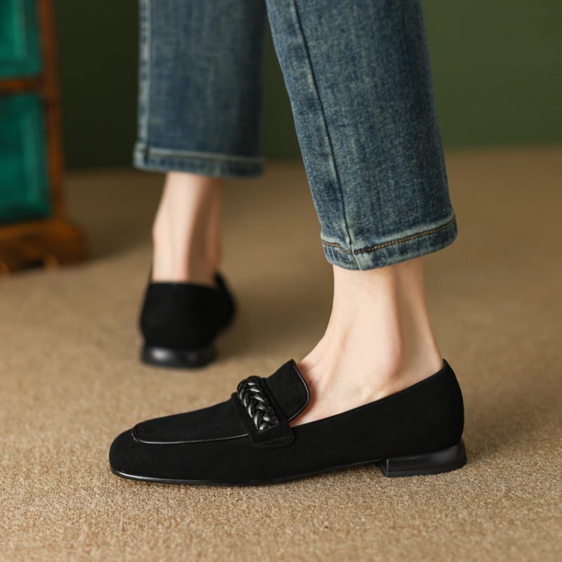 Perla Office Loafers I Mocka För Kvinnor - Grön