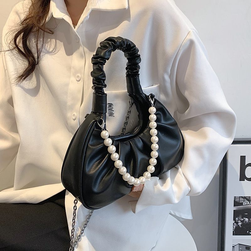 Perla Small Luxury Crossbody Handväska För Kvinnor - Svart