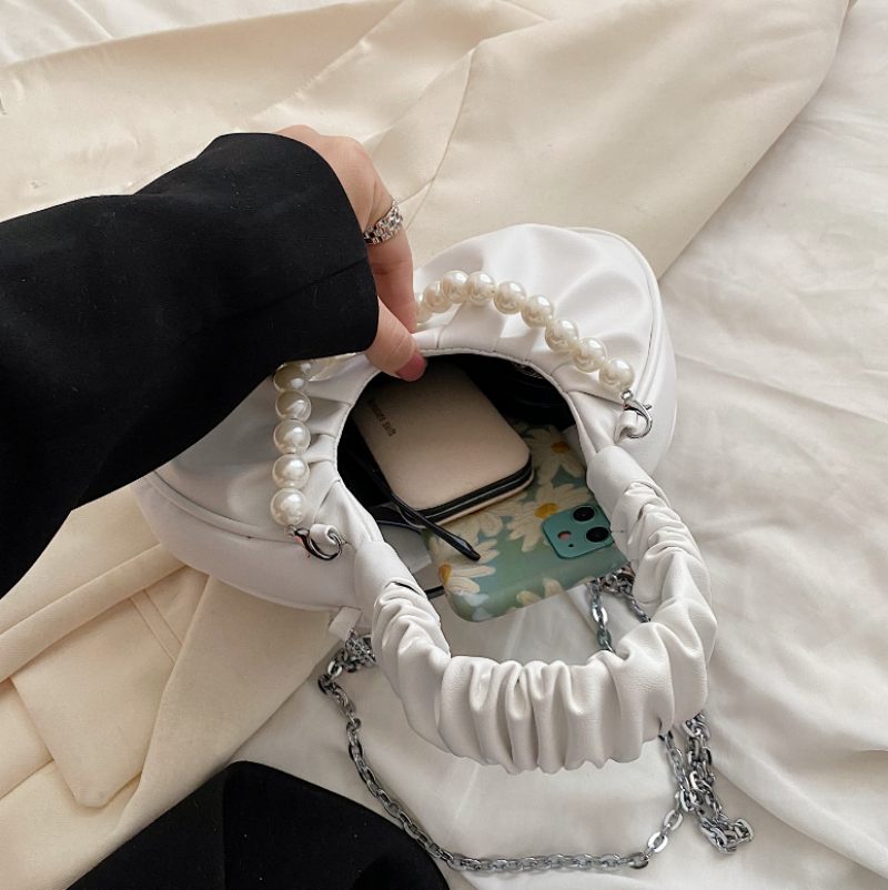 Perla Small Luxury Crossbody Handväska För Kvinnor - Svart