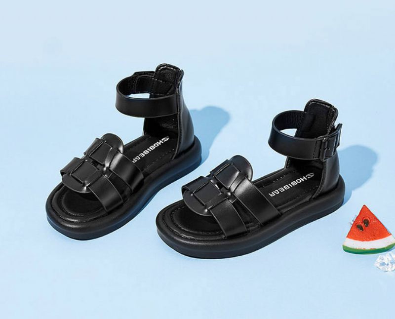 Persa Flickors Romerska Sandal - Svart