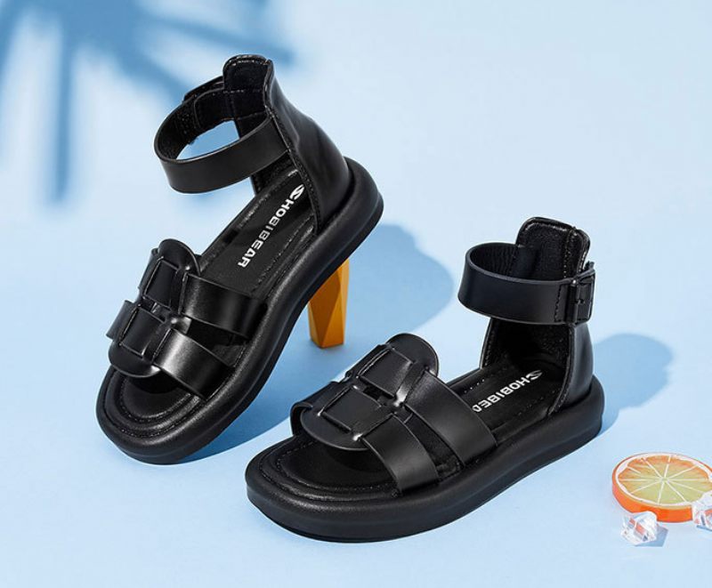 Persa Flickors Romerska Sandal - Svart