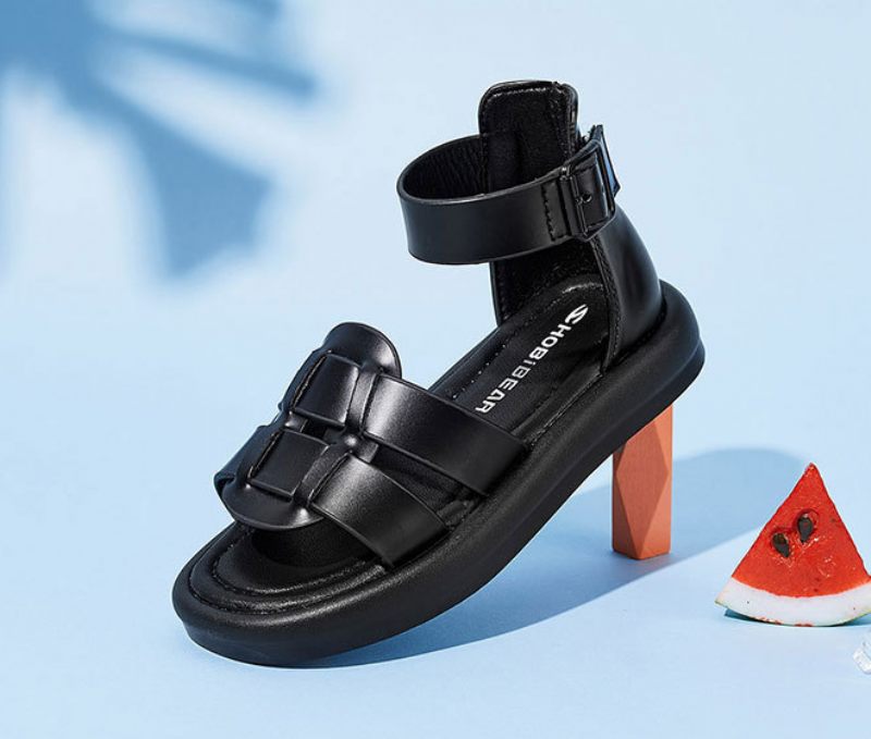 Persa Flickors Romerska Sandal - Svart