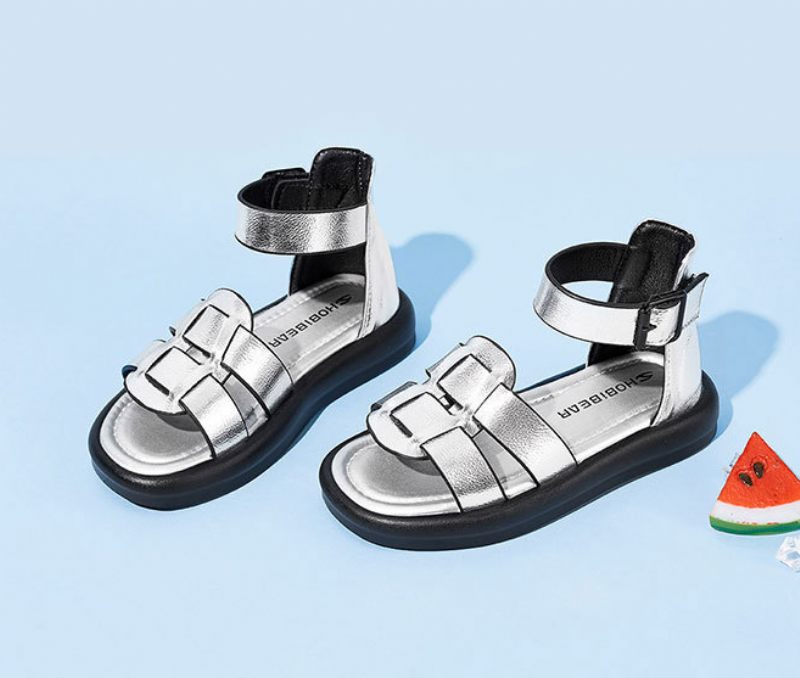 Persa Flickors Romerska Sandal - Svart