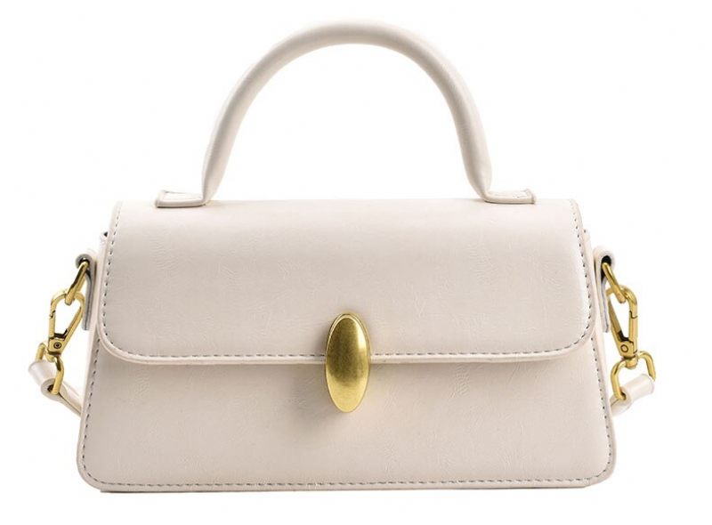 Petty Dam Liten Läderhandväska - Beige