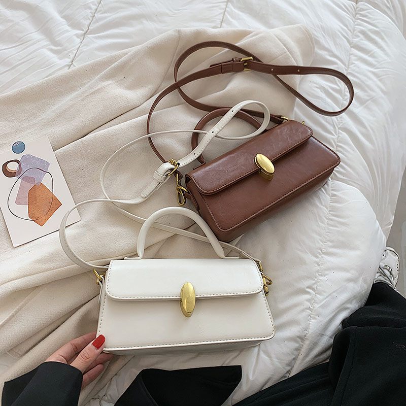 Petty Dam Liten Läderhandväska - Beige