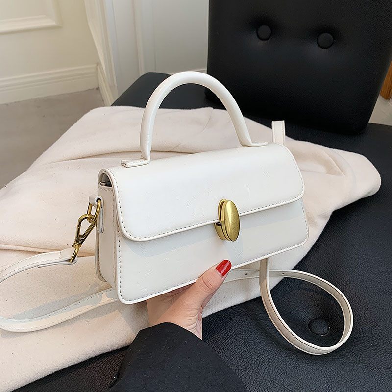 Petty Dam Liten Läderhandväska - Beige
