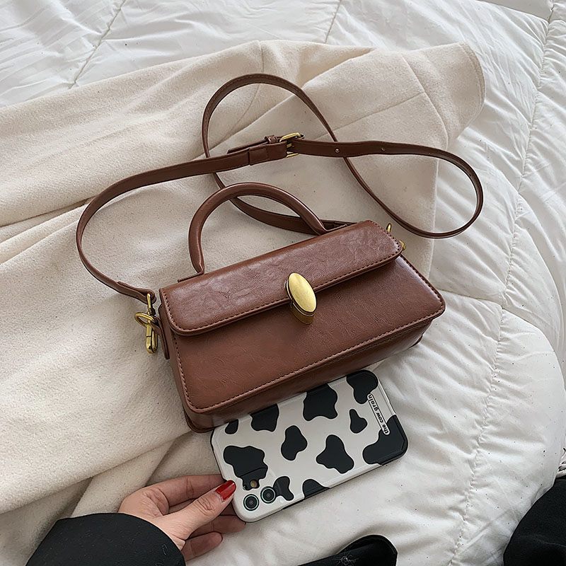 Petty Dam Liten Läderhandväska - Beige