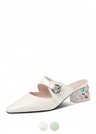 Piani Eleganta Mules-skor I Äkta Läder För Kvinnor