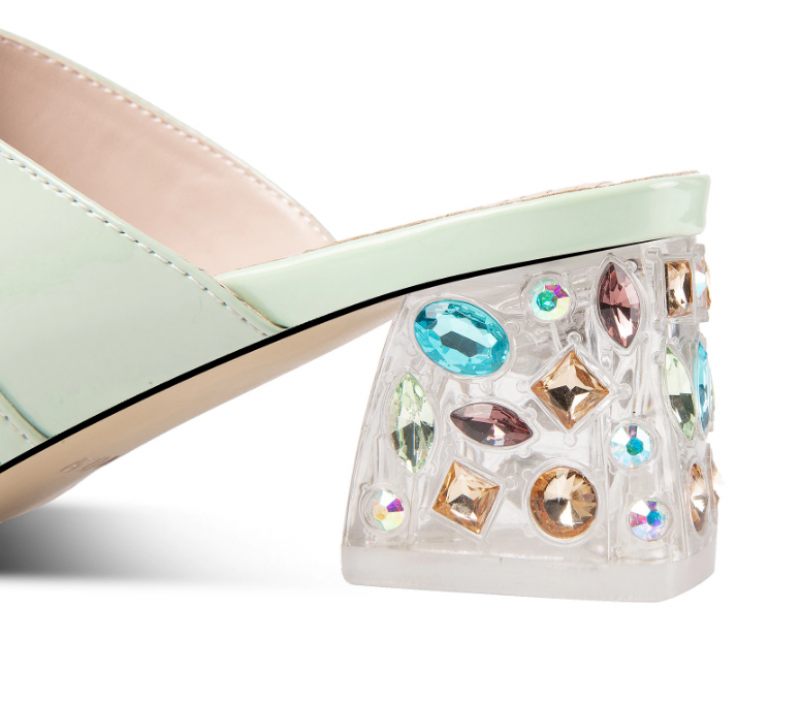 Piani Eleganta Mules-skor I Äkta Läder För Kvinnor - Beige