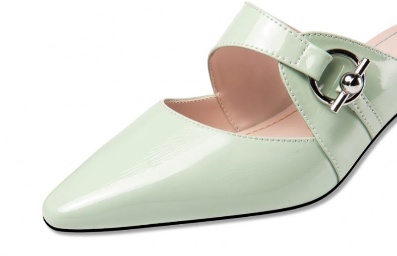 Piani Eleganta Mules-skor I Äkta Läder För Kvinnor - Beige