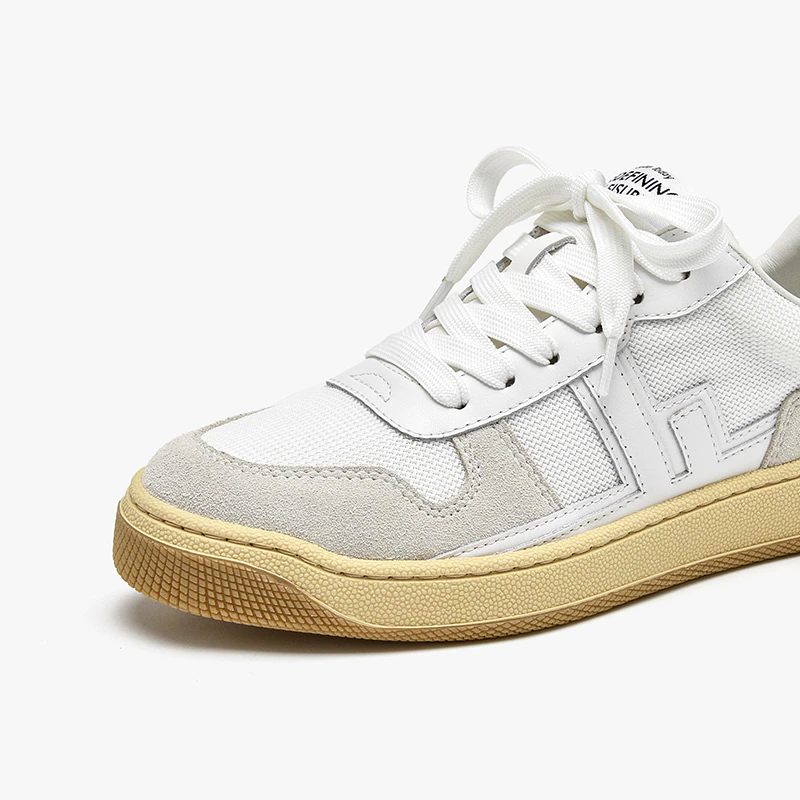 Picco Sneaker Läder Lace-up Flats Skor - Beige Grå