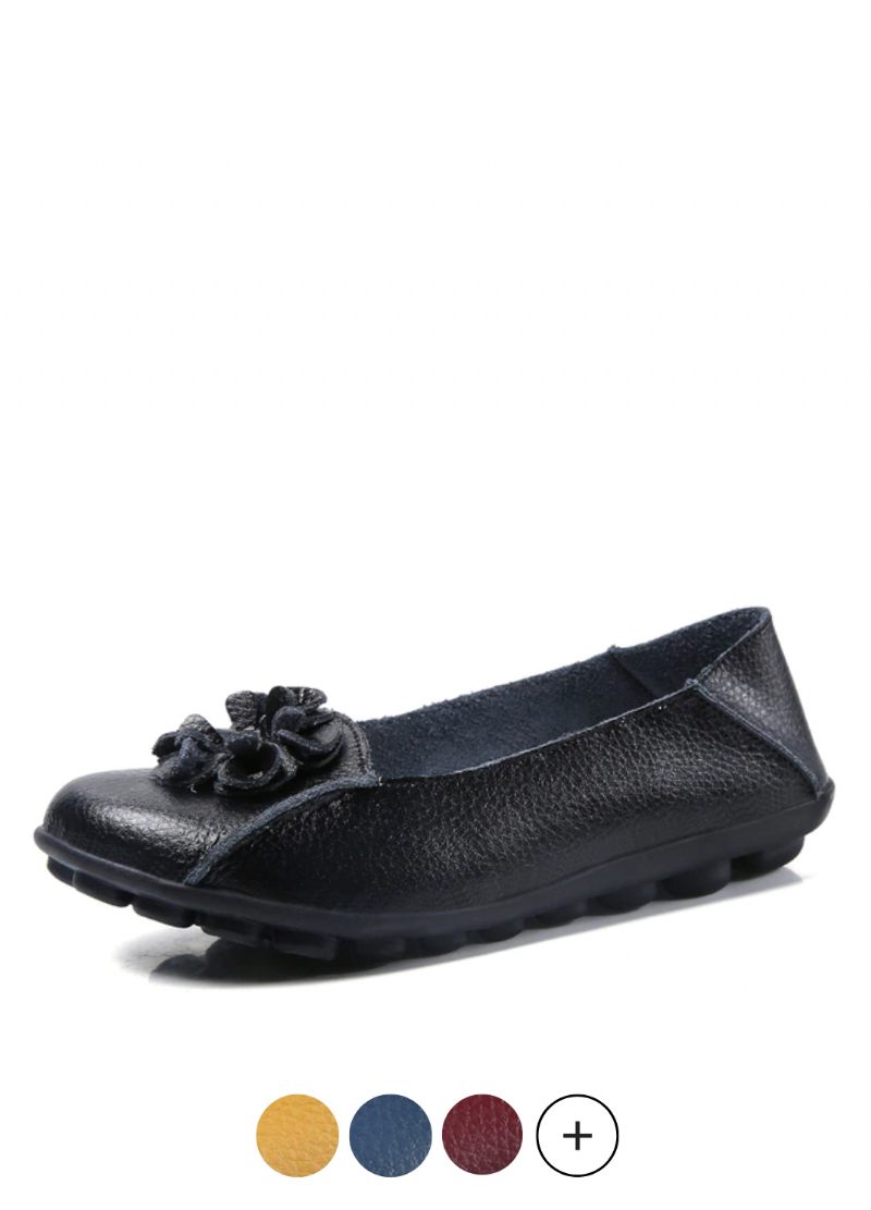 Piery Dam Casual Flat Svarta Skor