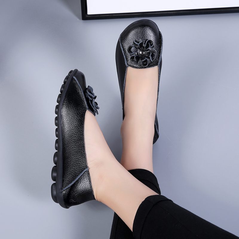 Piery Dam Casual Flat Svarta Skor - Svart