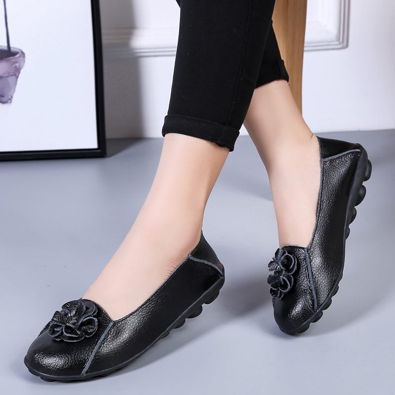 Piery Dam Casual Flat Svarta Skor - Svart