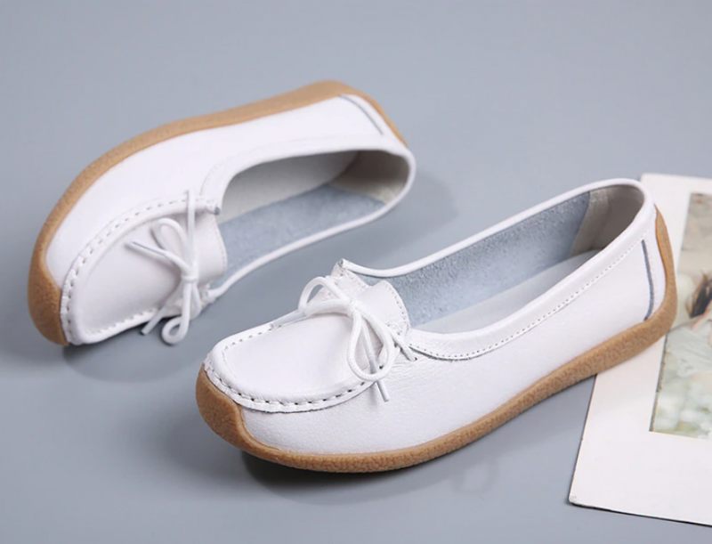 Pilar Dam Loafer Platta Skor - Grå