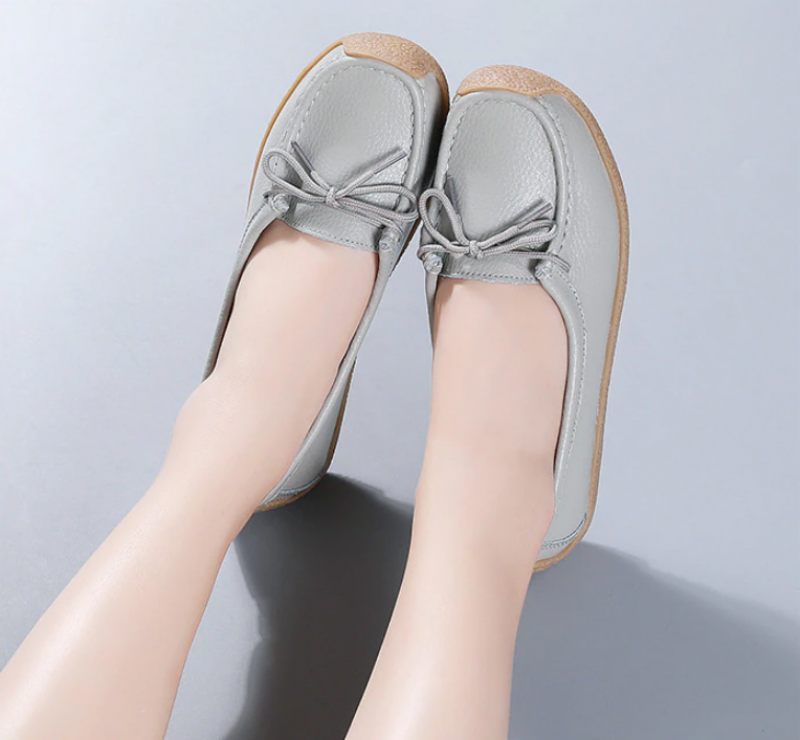 Pilar Dam Loafer Platta Skor - Grå