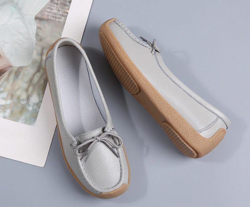 Pilar Dam Loafer Platta Skor - Grå