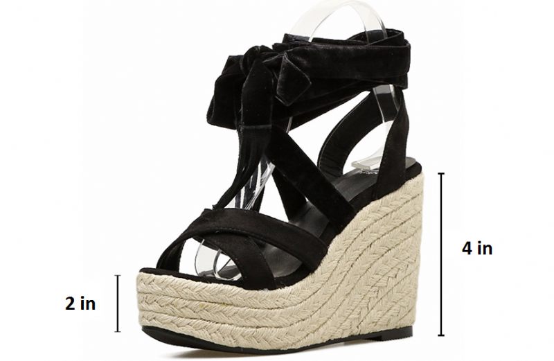 Pilin Damwedge - Svart