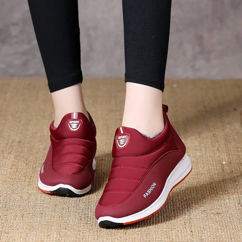 Pilory Warm Waterproof Sneaker För Kvinnor - Röd