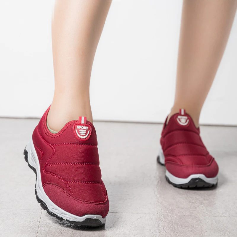 Pilory Warm Waterproof Sneaker För Kvinnor - Röd