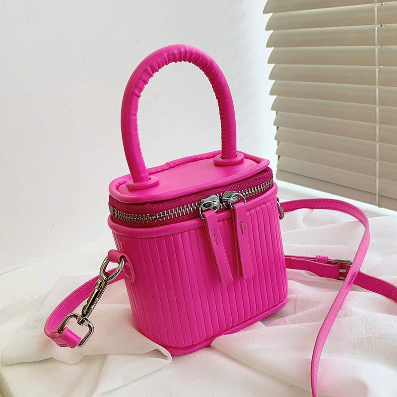 Pinky Crossbody-handväska I Läder För Kvinnor - Rosa