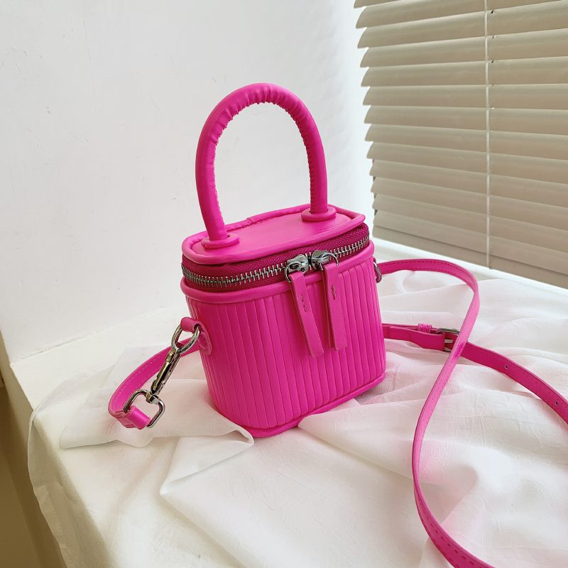 Pinky Crossbody-handväska I Läder För Kvinnor - Rosa