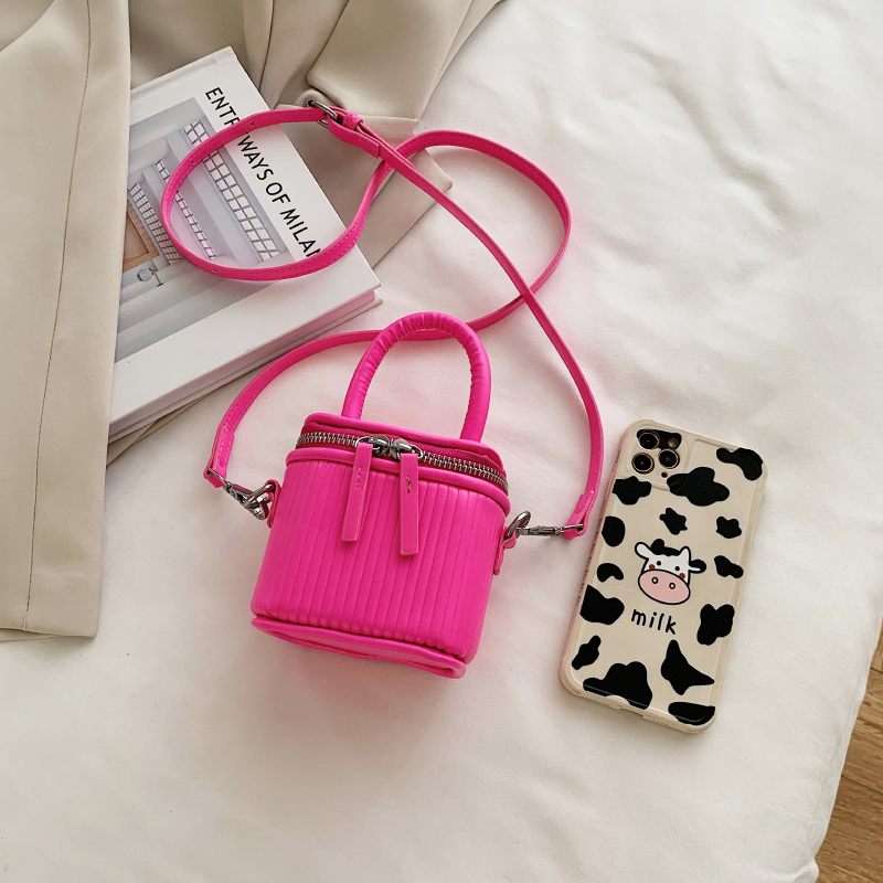 Pinky Crossbody-handväska I Läder För Kvinnor - Rosa